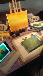Bei der Arbeit mit Acryl 2016-01-13